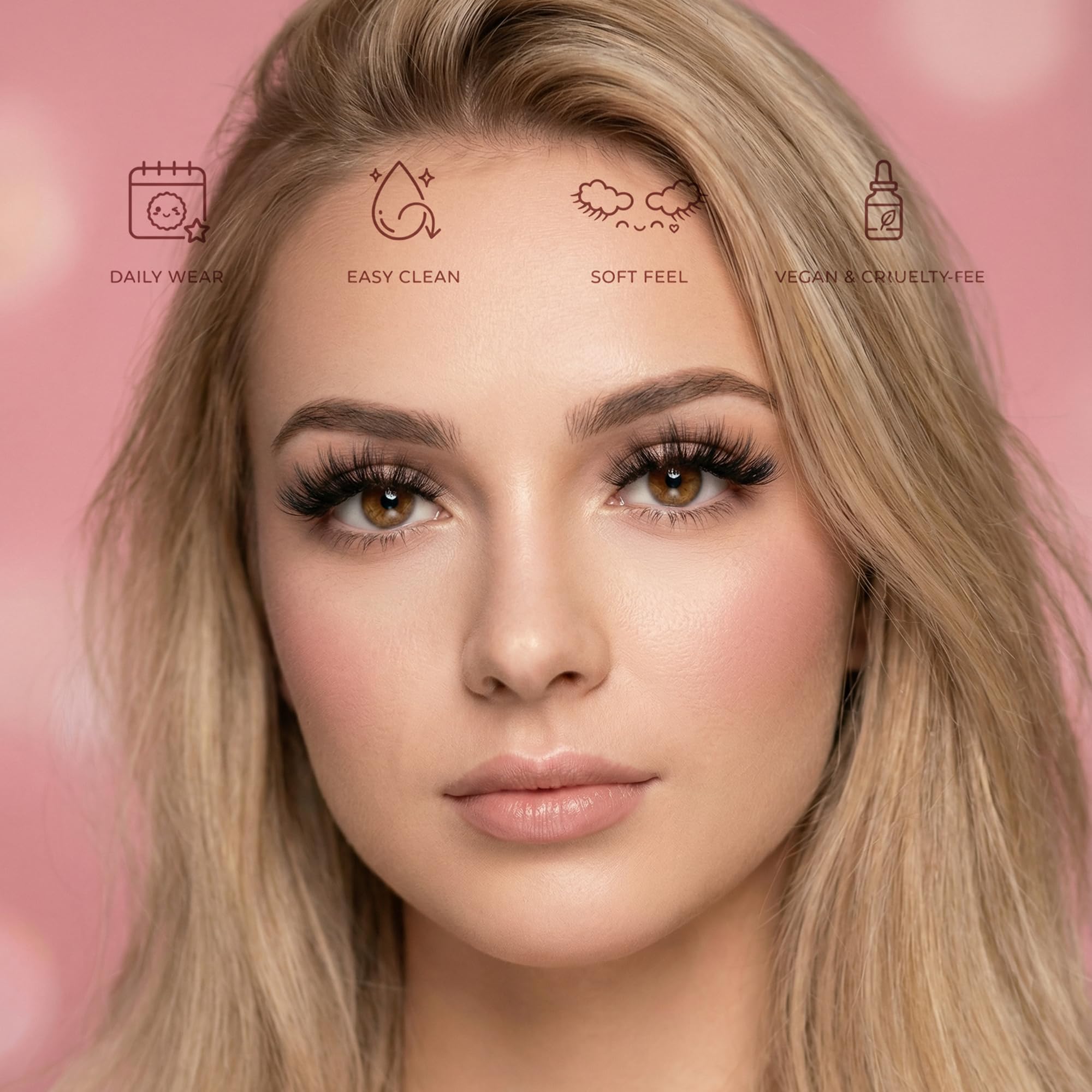 Eliace 3D mink cross lashes add volume without heaviness