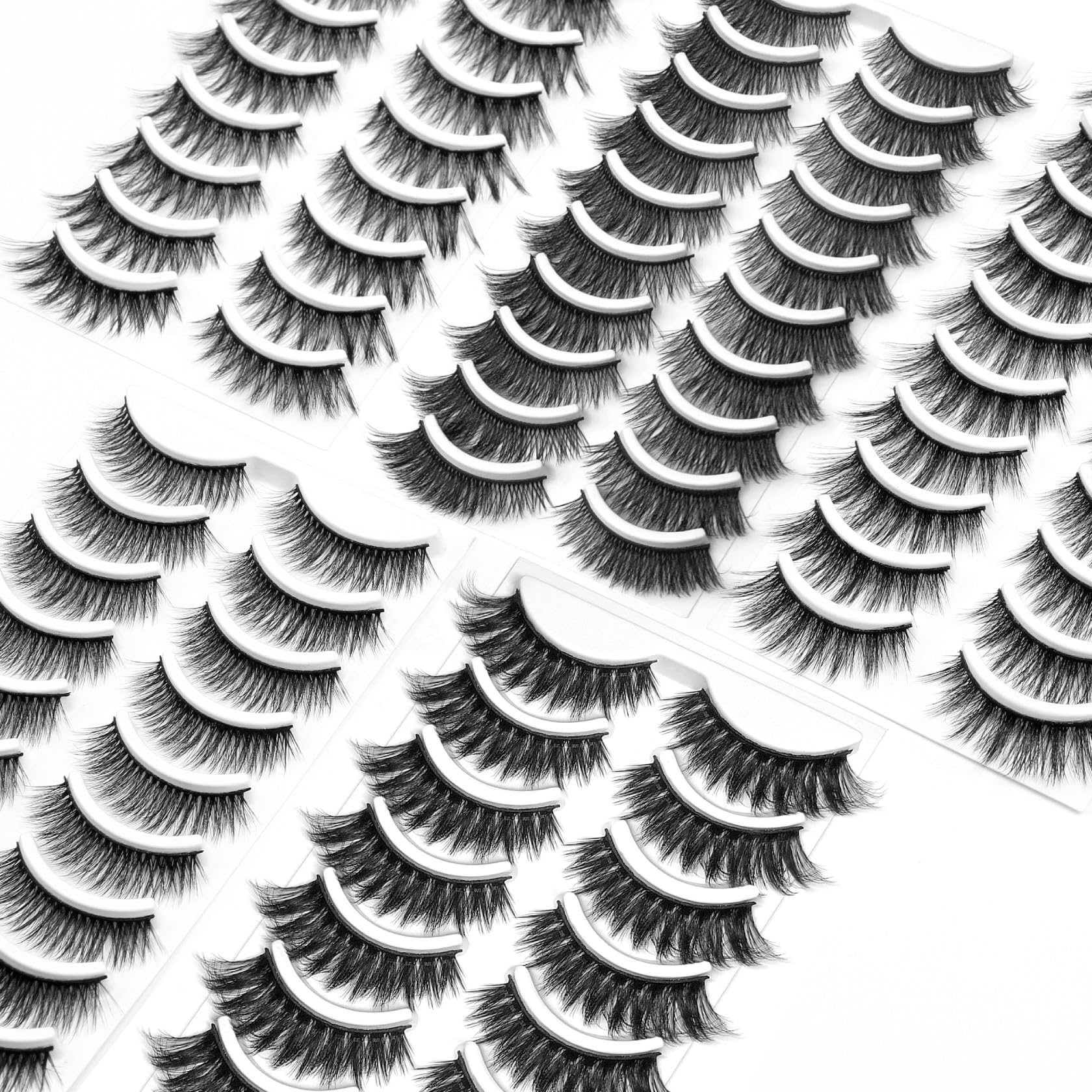 Salon-quality look at home with Eliace 50-pair lashes.