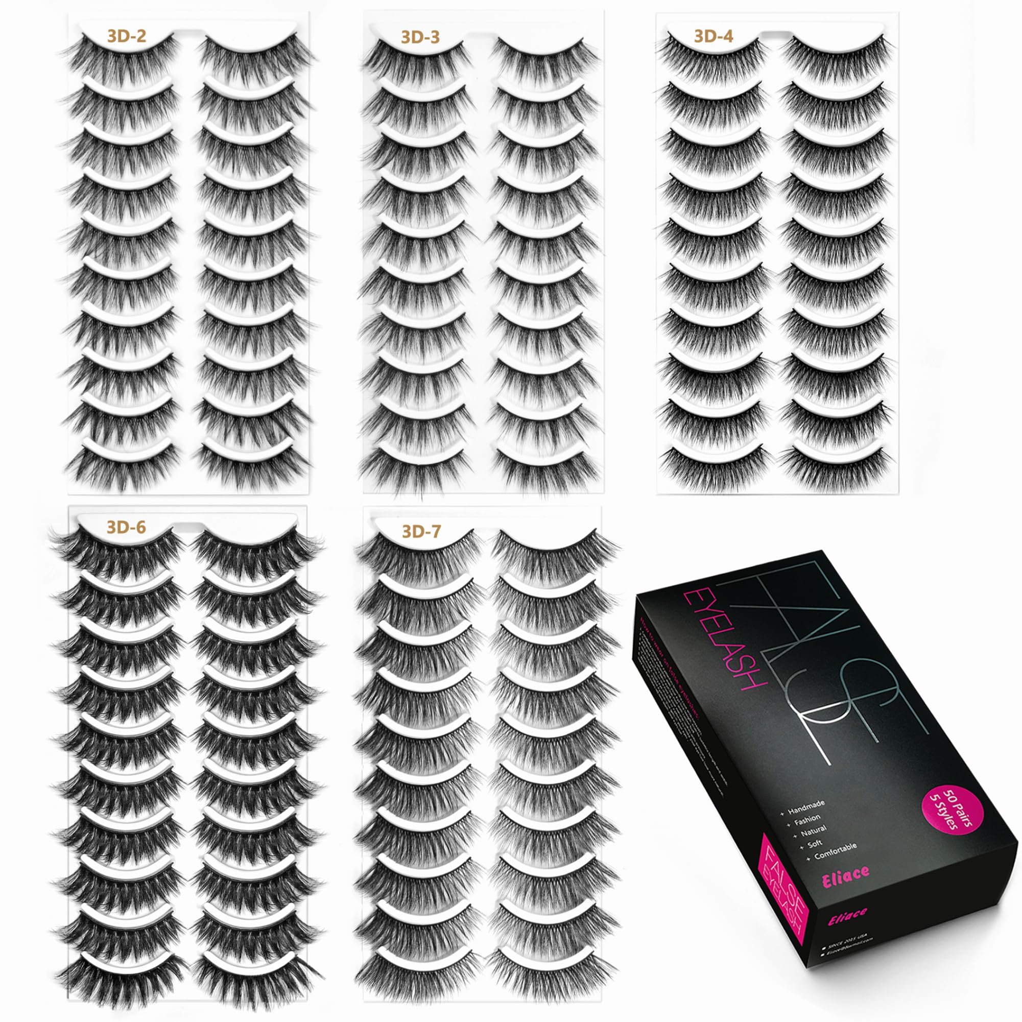 Wedding and photo-ready Eliace lashes enhance eye definition beautifully.