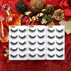Eliace false eyelashes with a soft, flexible band for quick daily use