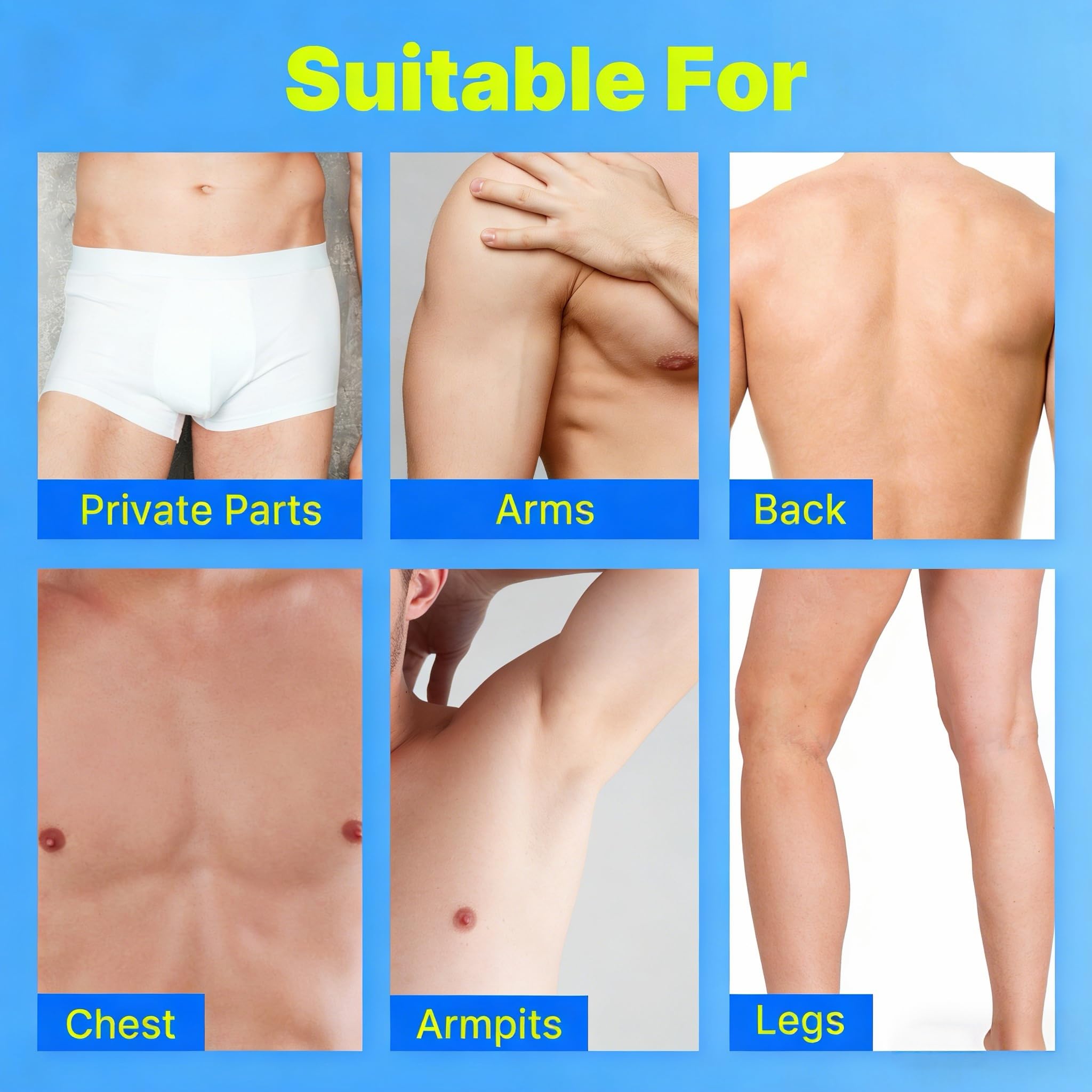 ELIAGLOW chest and body depilation with even coverage