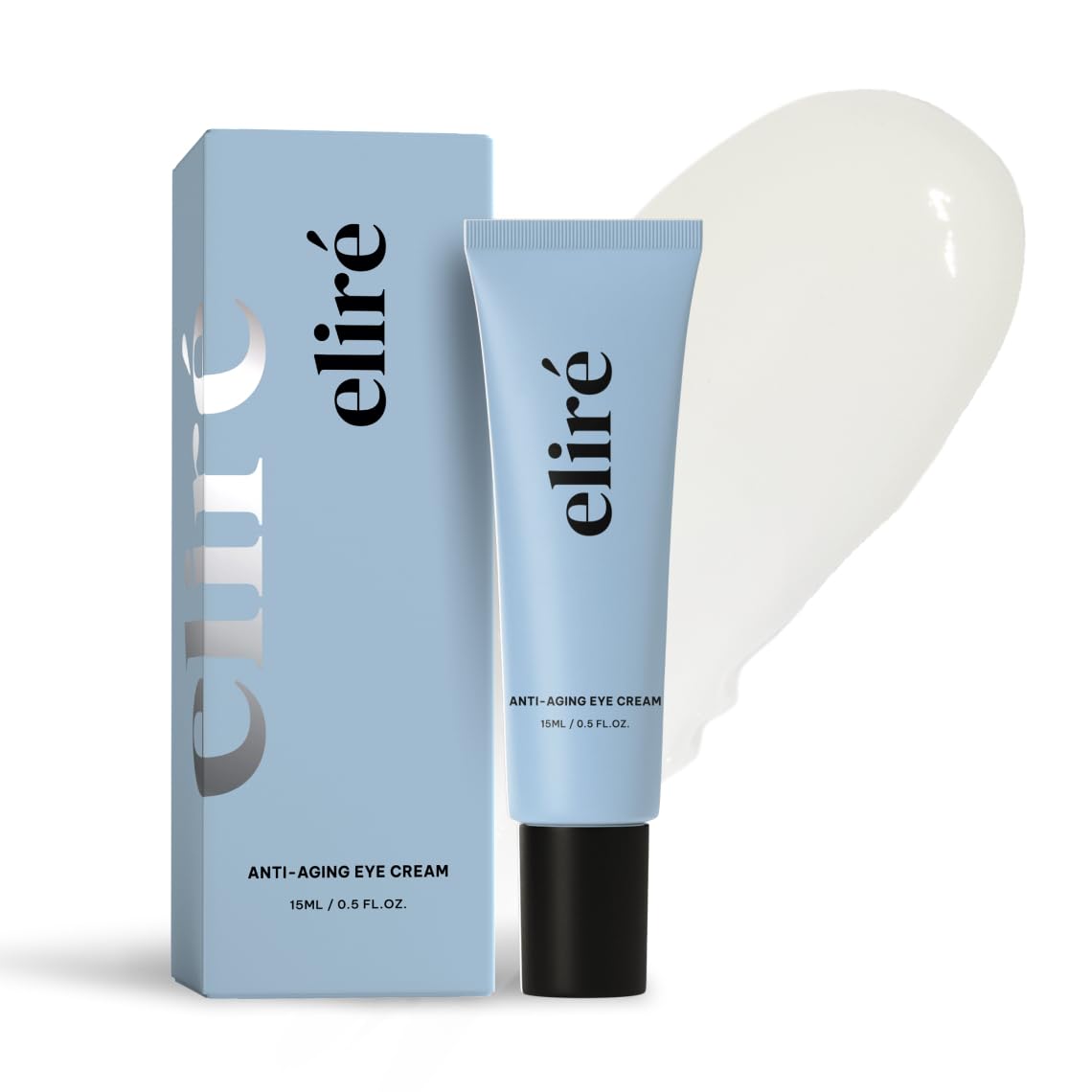 Eliré Anti-Aging Eye Cream bottle close-up for premium under-eye care.