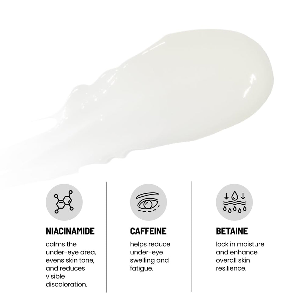 Eliré formula with ceramides and caffeine for moisture and refresh.