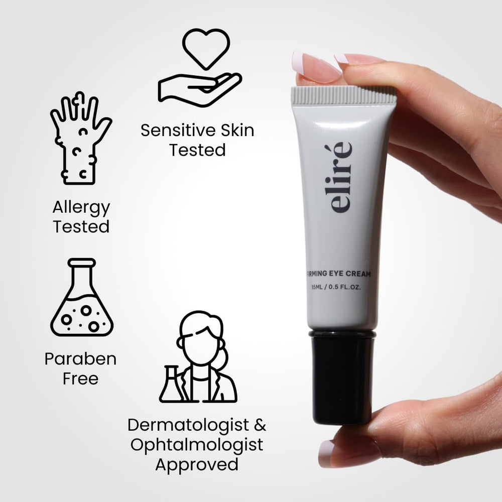 Eliré crepey skin firming close-up illustrating lift and elasticity.