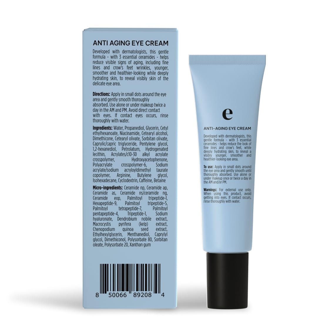 Eliré packaging highlights premium branding and transparent ingredients.