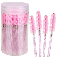 Elisel crystal-handle mascara wand with container for clean, hygienic storage.