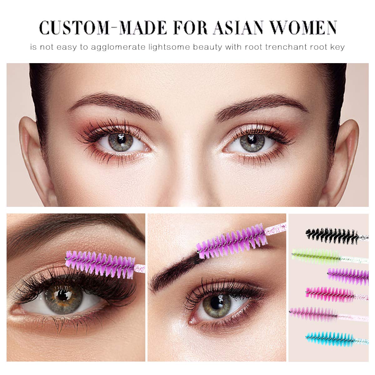 Elisel mascara brushes aiding precise application and lash separation.