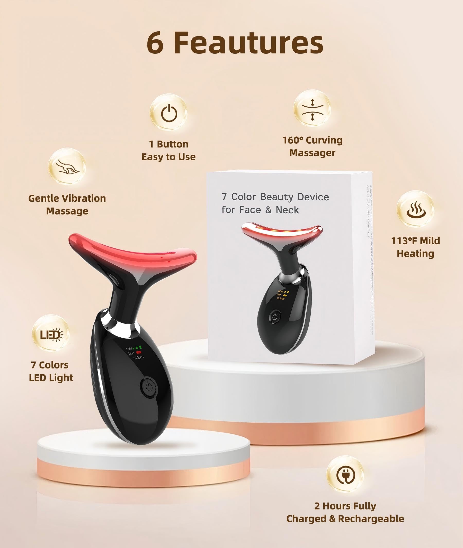 ELISHINE seven-color light massager for a refreshed skincare session.