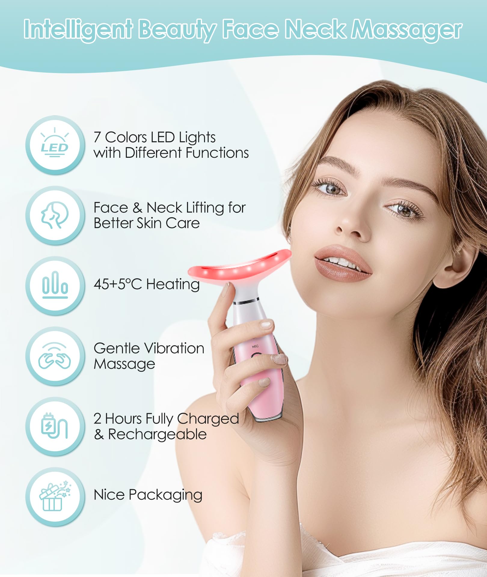 ELISHINE massager handheld design enables effortless at-home sessions