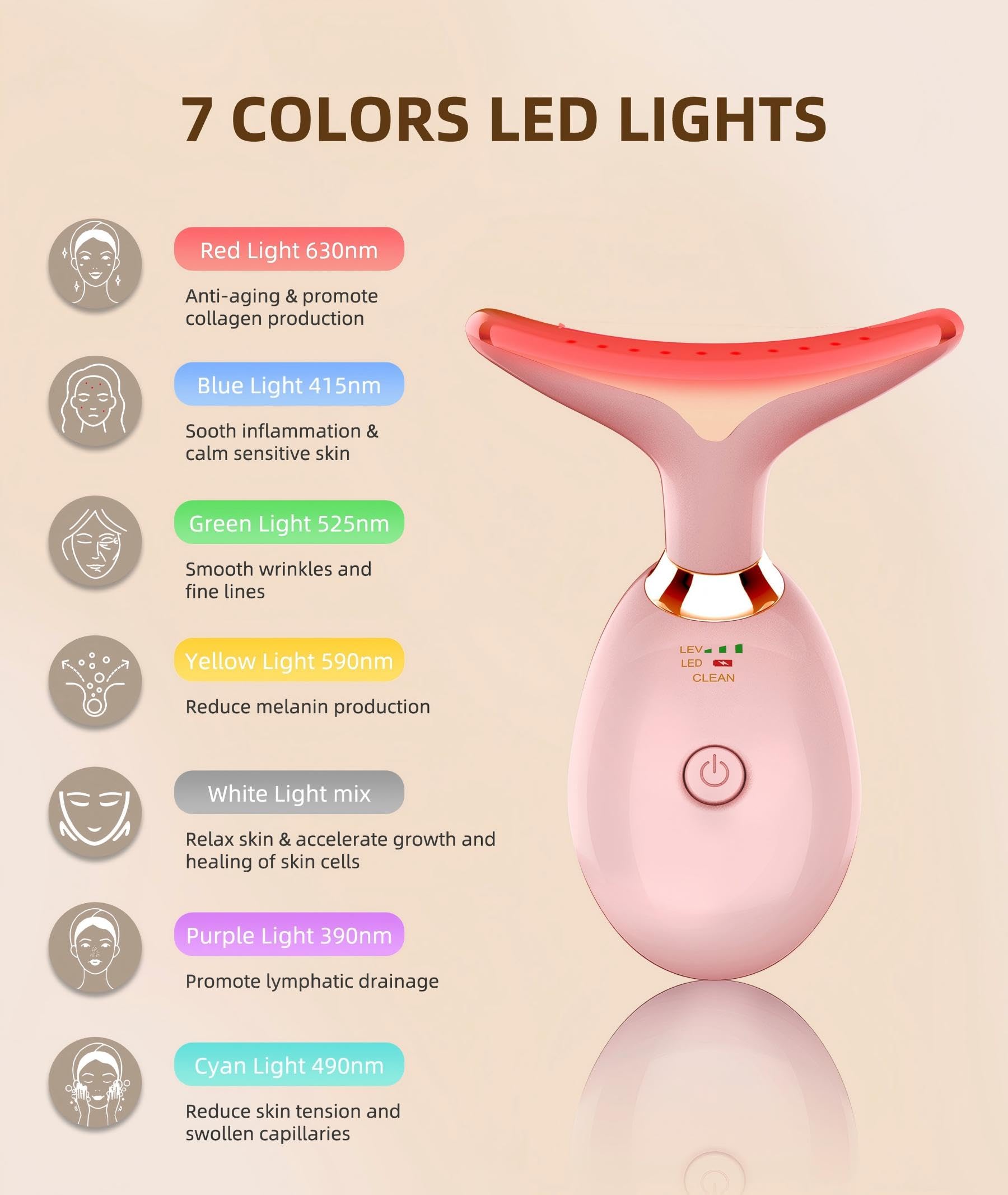 ELISHINE LED light therapy for a brighter complexion on the face