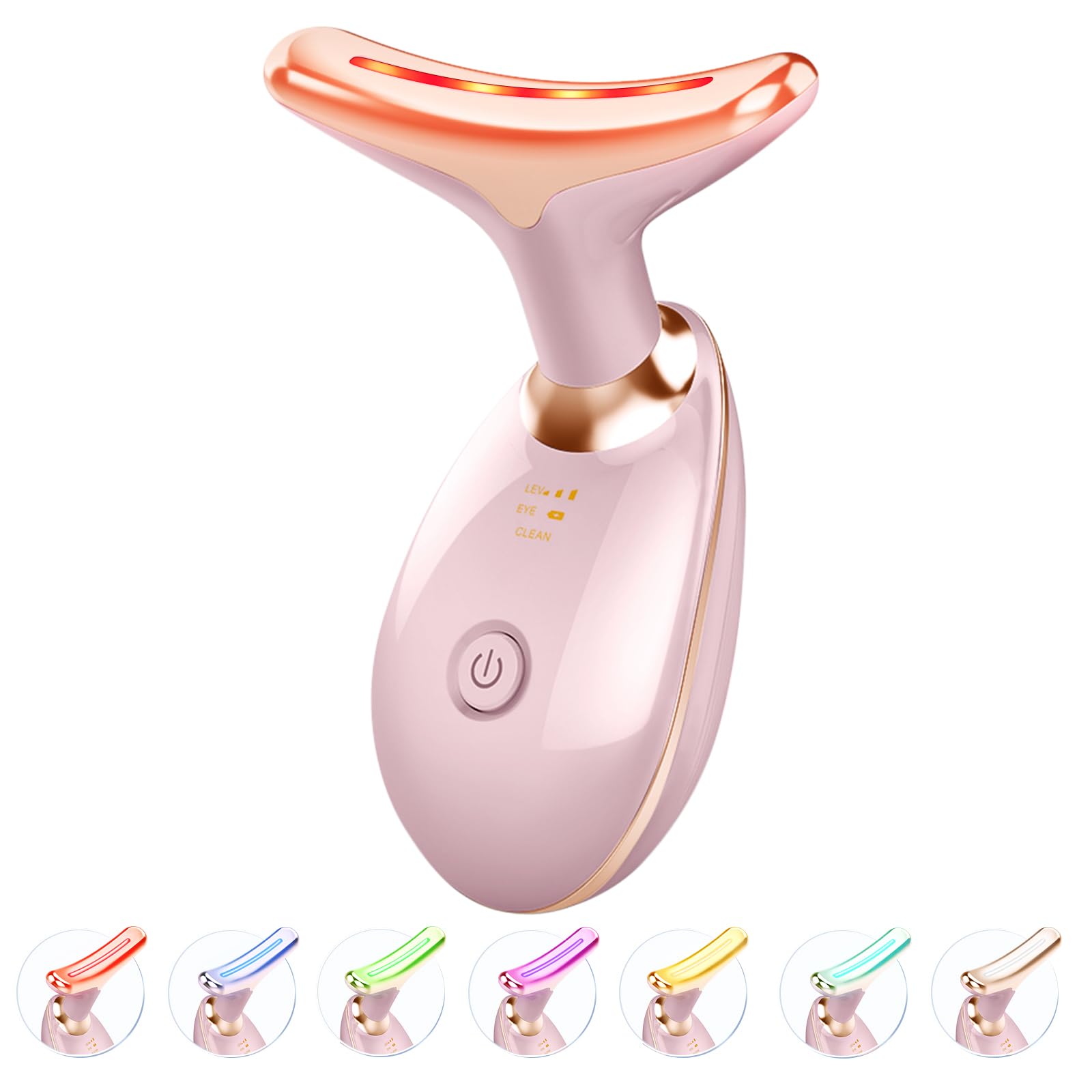 ELISHINE red light therapy for face and neck promotes a lifted look.