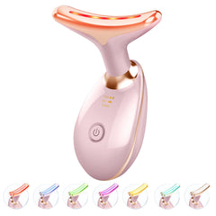 ELISHINE red light therapy for face and neck promotes a lifted look.