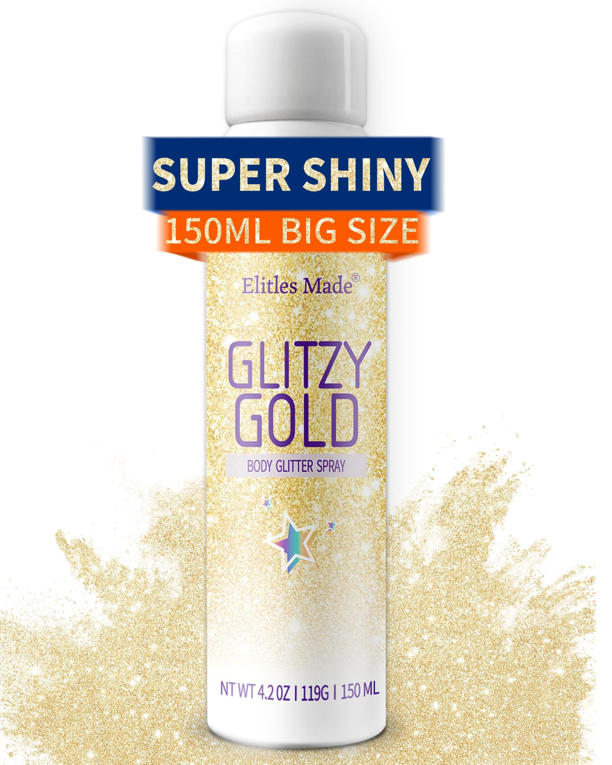 Elitles Made Brillo cabello dorado para peinados con destellos