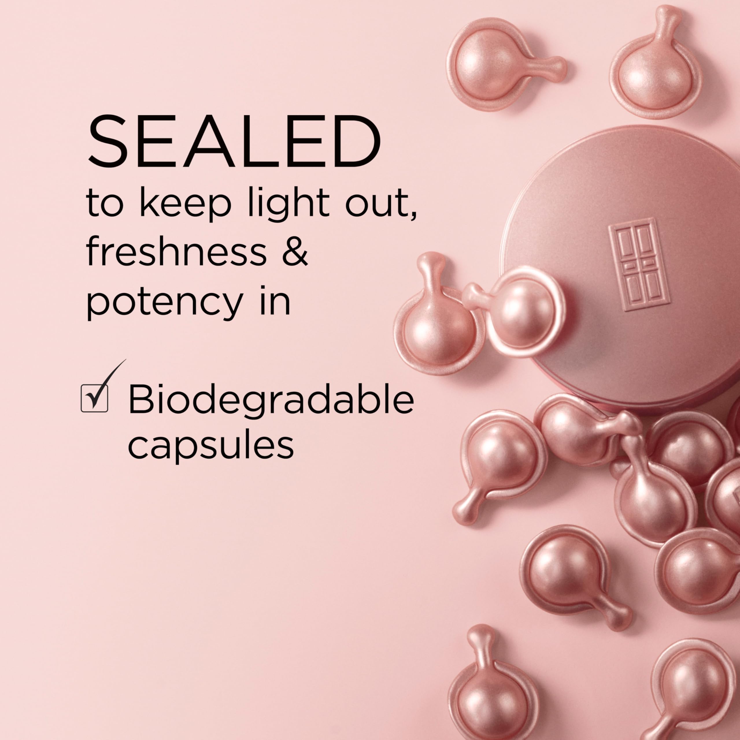 Elizabeth Arden serum bottle placed on a sleek desk