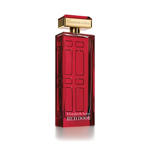 Elizabeth Arden Red Door glass bottle showcases a timeless floral fragrance.