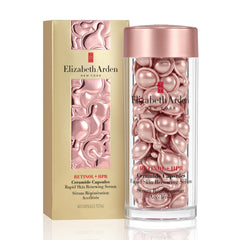 Elizabeth Arden Retinol + HPR Ceramide Capsules packaging highlights premium daily treatment.