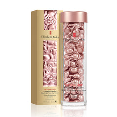 Elizabeth Arden Retinol + HPR Ceramide capsules bottle highlighting potent daily use benefits