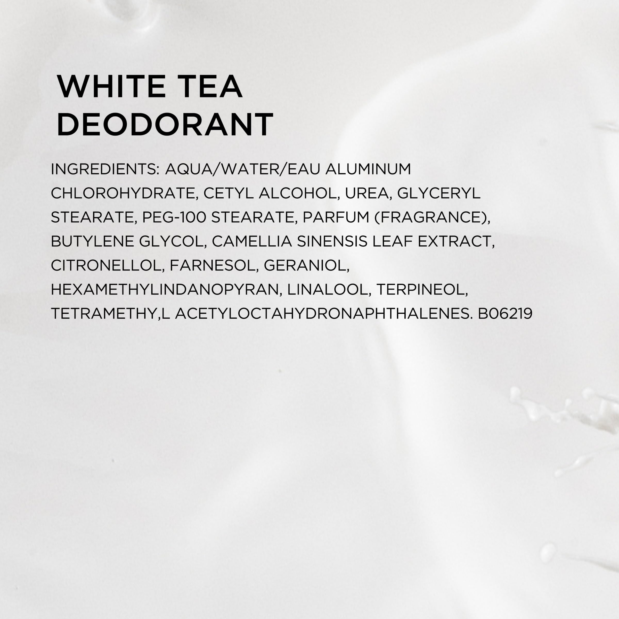 Elizabeth Arden White Tea aroma notes hint musk and sea breeze for serenity.