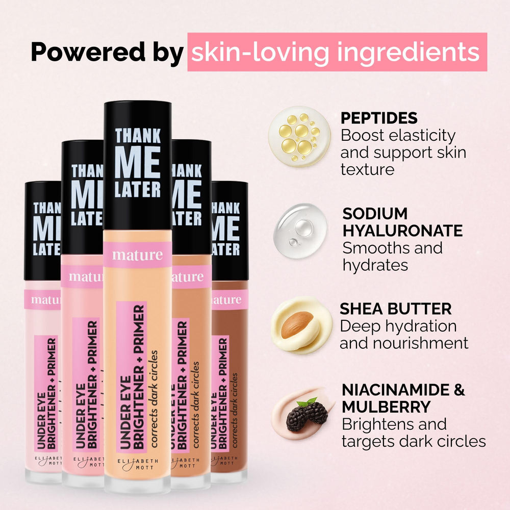 Elizabeth Mott Thank Me Later aplicación precisa y limpia para maquillaje fluido.