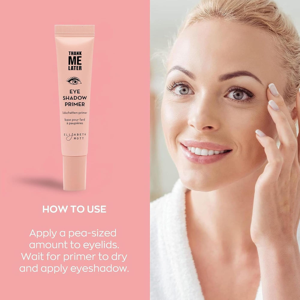 Elizabeth Mott Thank Me Later previene pliegues en párpados para ojos definidos.