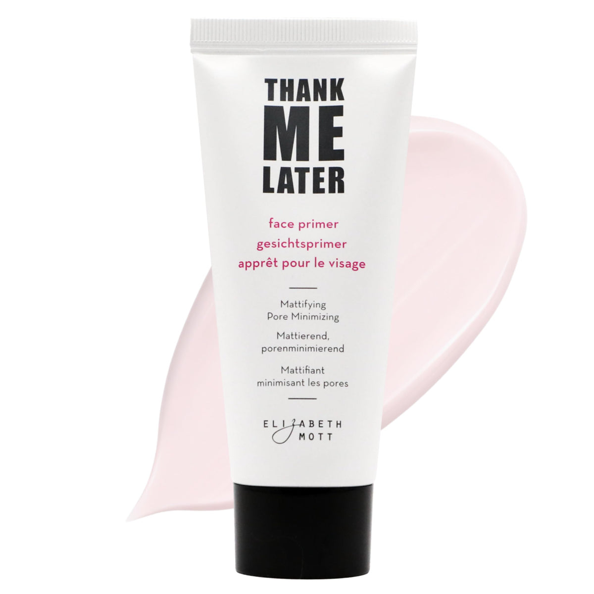 Elizabeth Mott Thank Me Later Primer - botella para base suave y duradera