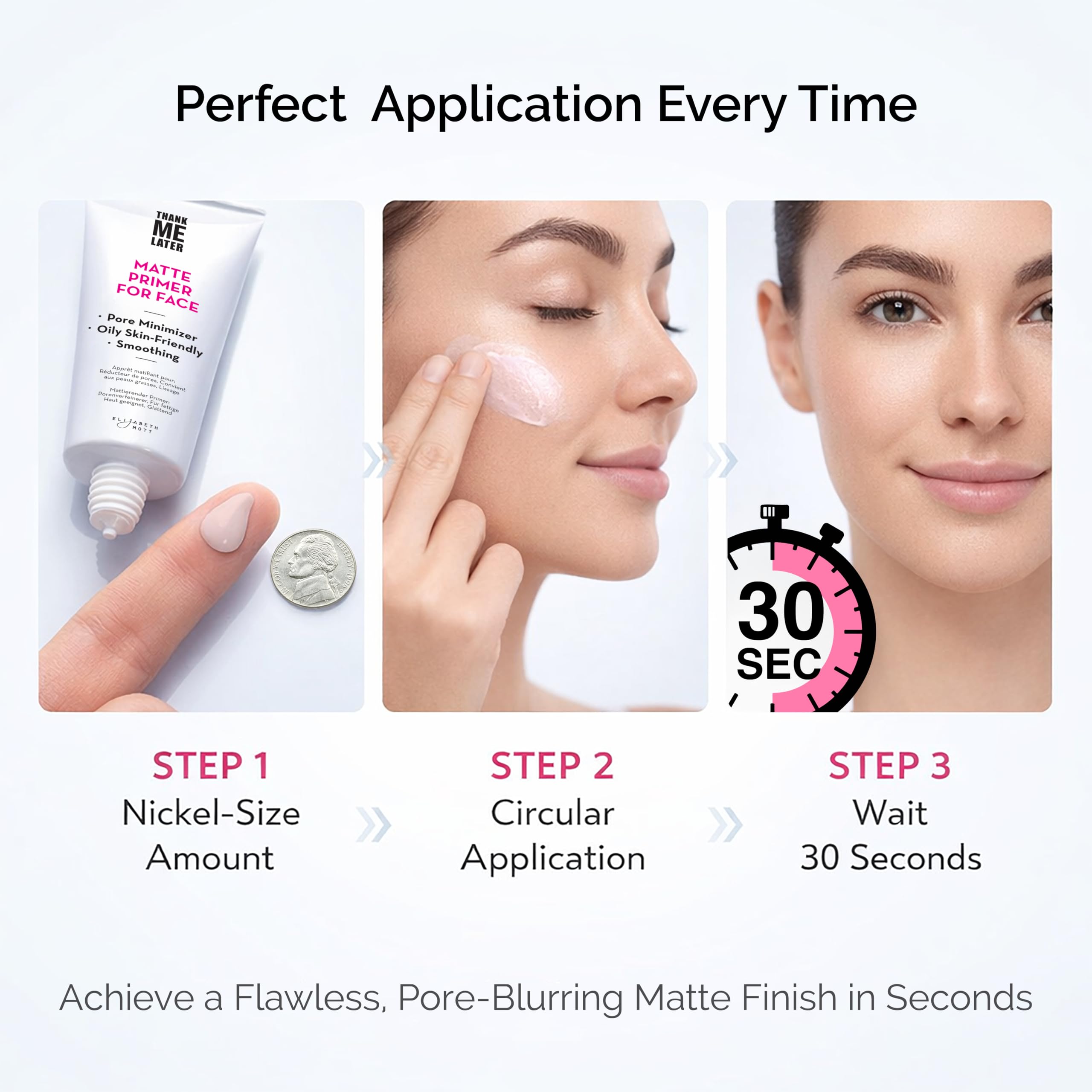 Elizabeth Mott Thank Me Later Primer - textura mate para controlar brillos