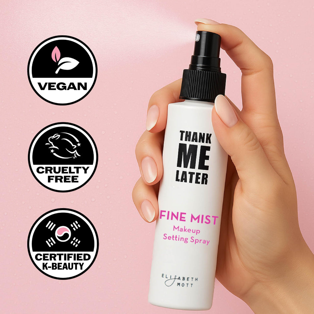 Elizabeth Mott Thank Me Later: pulverización suave para retoques rápidos durante el día.