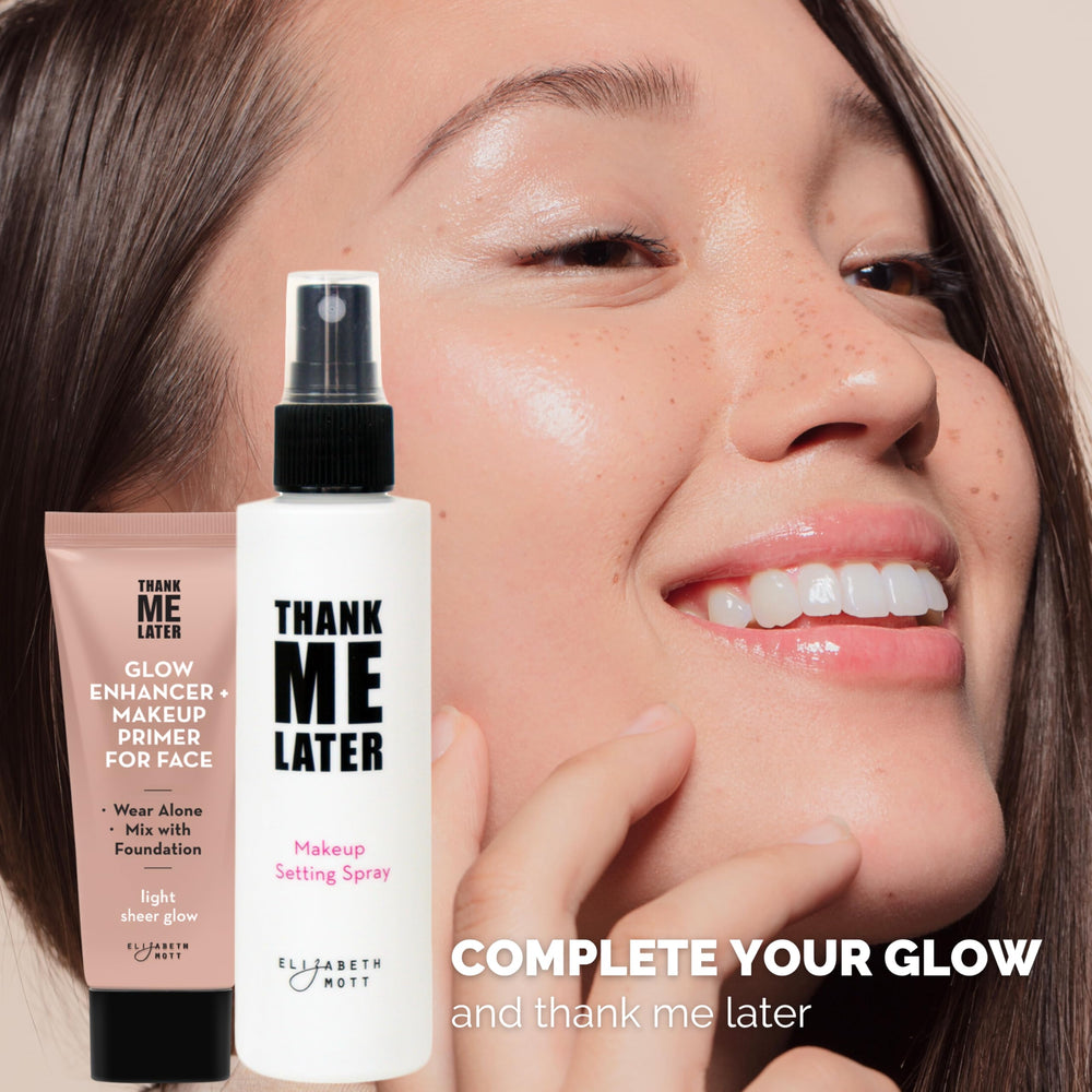 Elizabeth Mott Thank Me Later 3 en 1 primer iluminador base suave