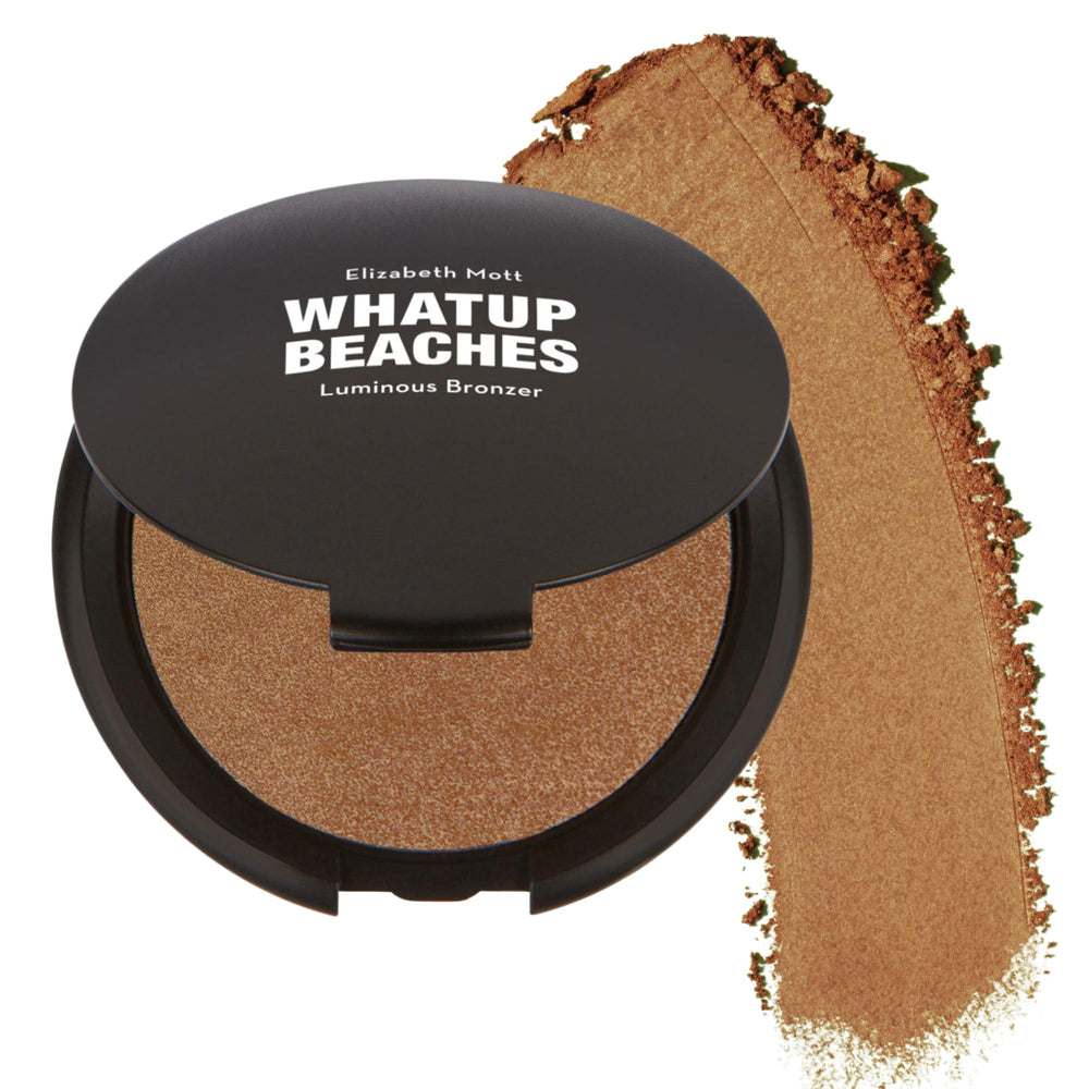 Elizabeth Mott Whatup Beaches bronceador absorbe el sebo para un rostro mate.