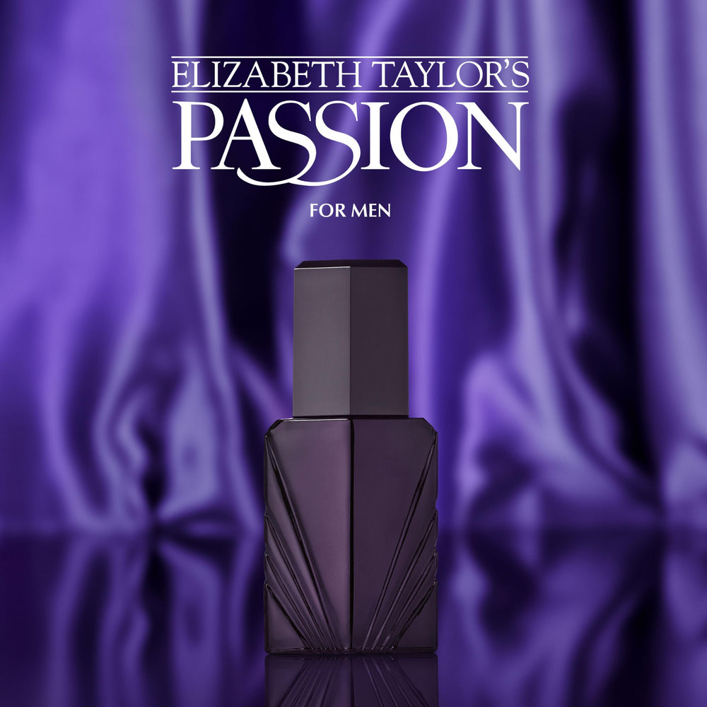 Elizabeth Taylor Passion for Men spray application, even mist for balanced fragrance.