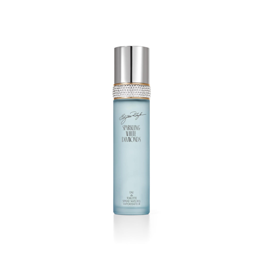 Elizabeth Taylor Sparkling White Diamonds bottle close-up, showcasing premium presentation for gifting or personal use