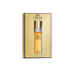 Elizabeth Taylor White Diamonds bottle pour captures bright floral opening and lasting allure
