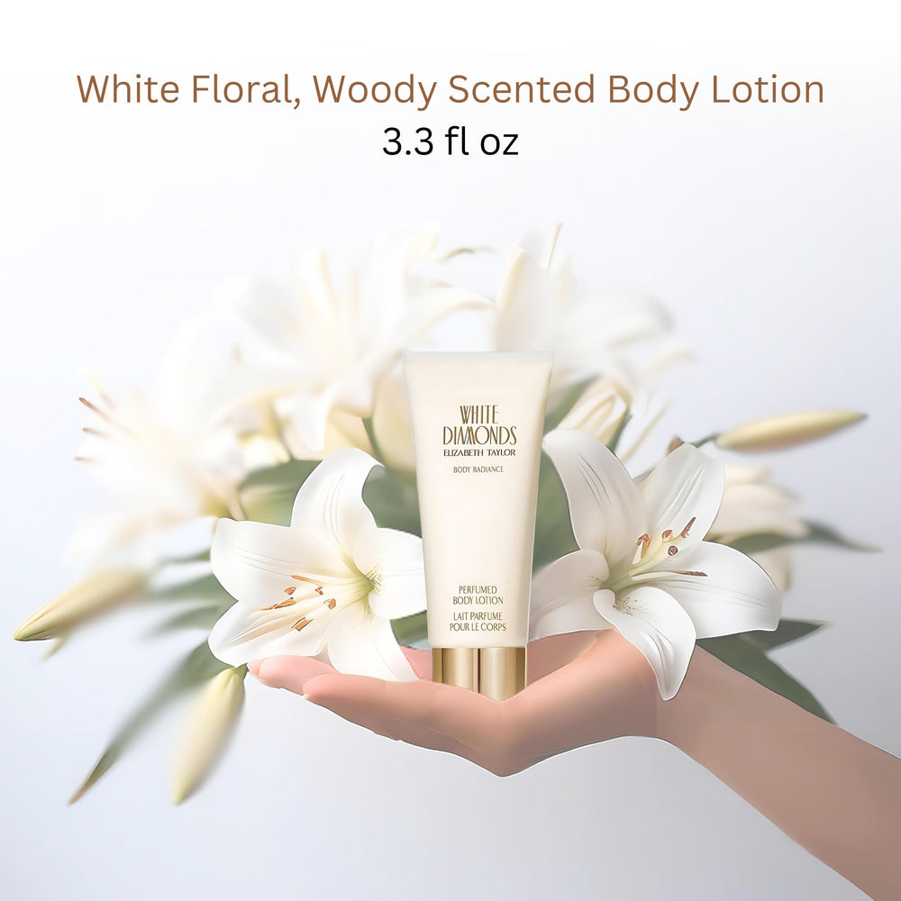 Notas florales White Diamonds en crema corporal para uso diario