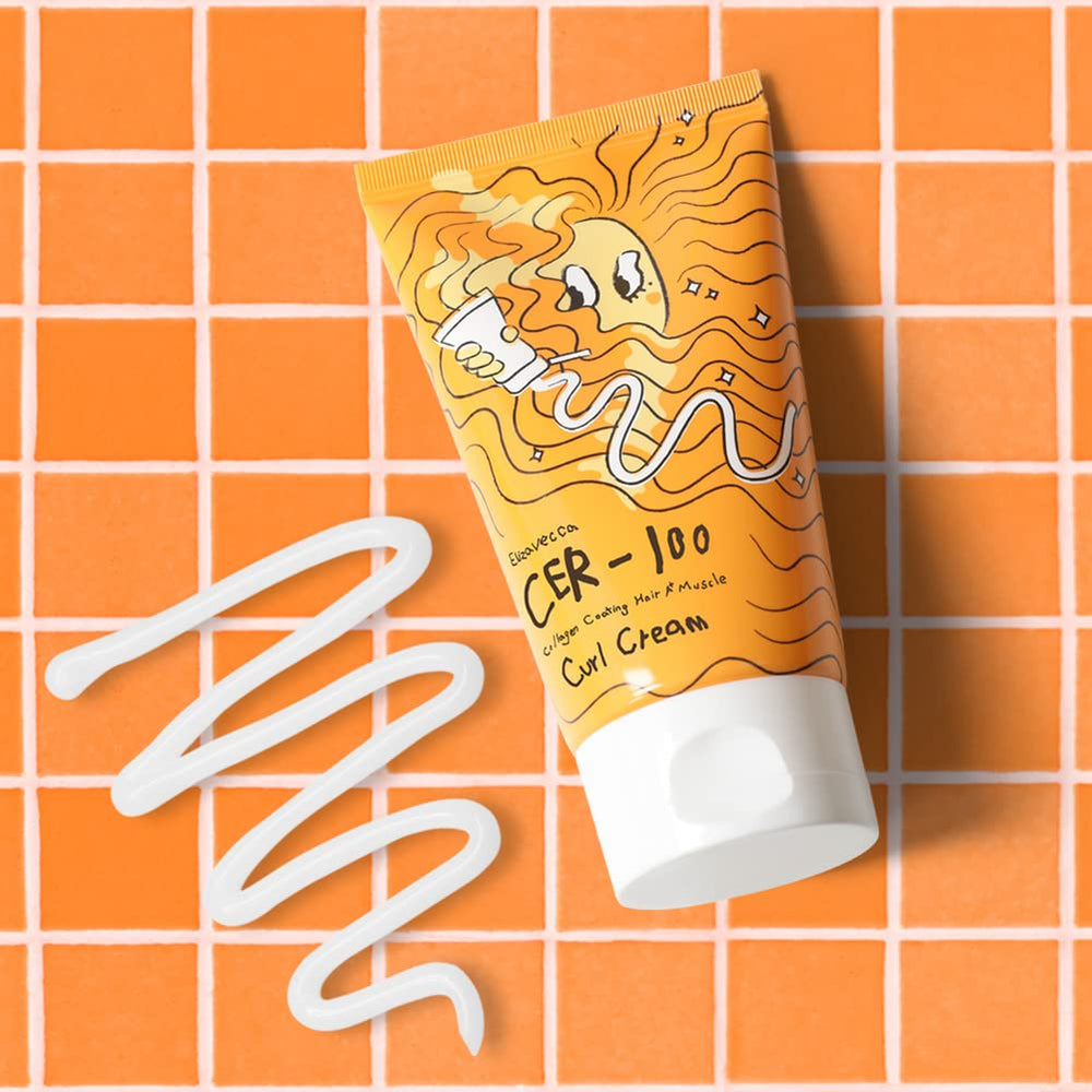 Bathroom scene showing Elizavecca CER-100 for smooth curls.