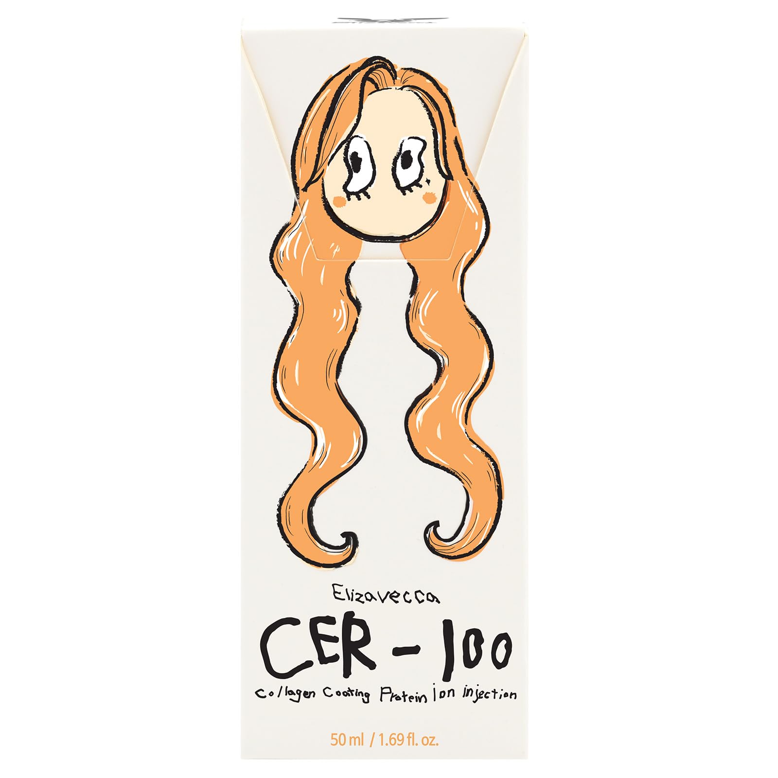 Elizavecca CER-100, textura cremosa para aplicación suave en el cabello.