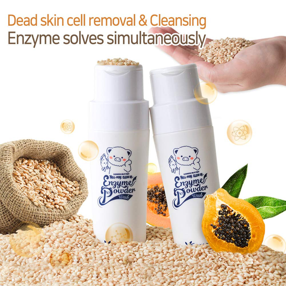 Elizavecca Milky Piggy Hell-Pore Enzyme Powder Wash ideal para rituales de limpieza diarios