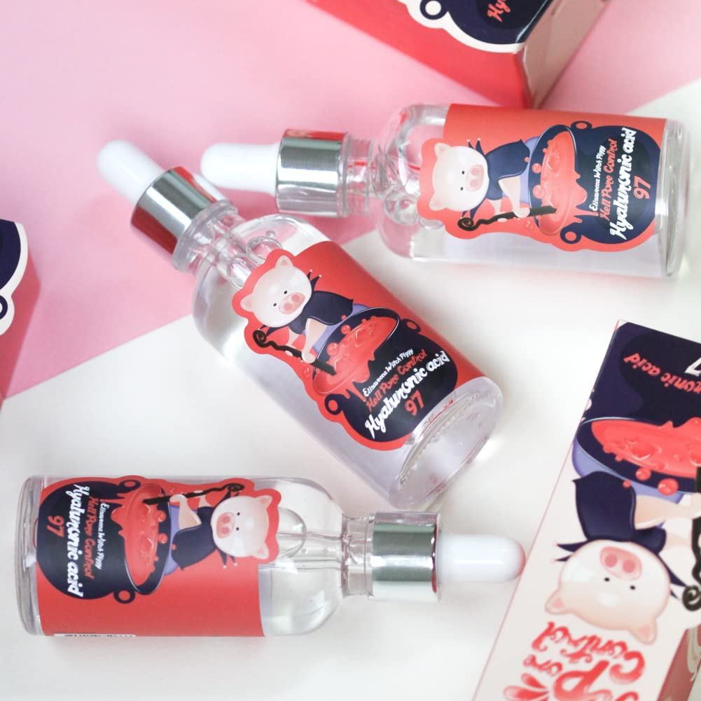 Elizavecca Witch Piggy Hell Pore Serum packaging on a clean vanity