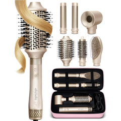 ELLA BELLA 6-in-1 air styler dries hair quickly with powerful airflow for smooth results.