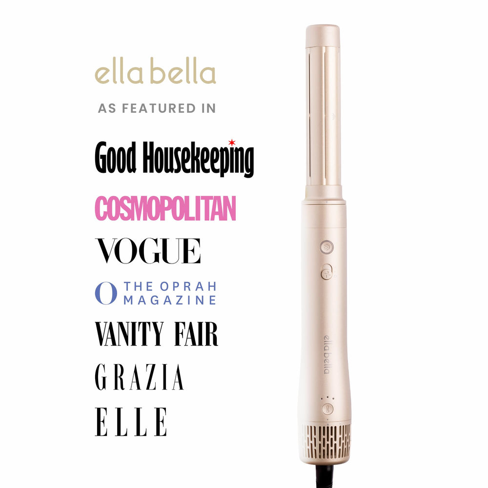 ELLA BELLA 6-in-1 hair dryer brushes add lift and shine during styling.
