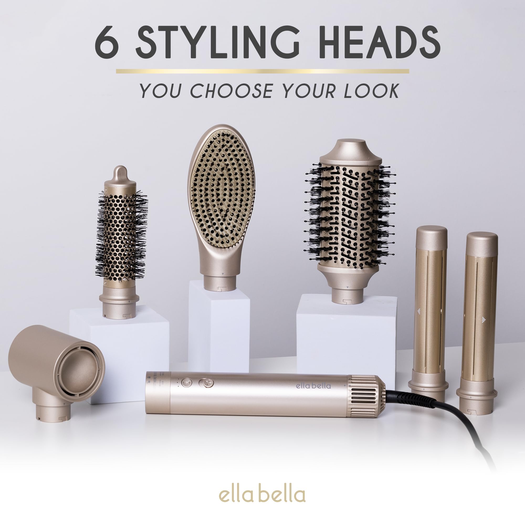 ELLA BELLA intelligent heat control personalizes styling with measured heat.