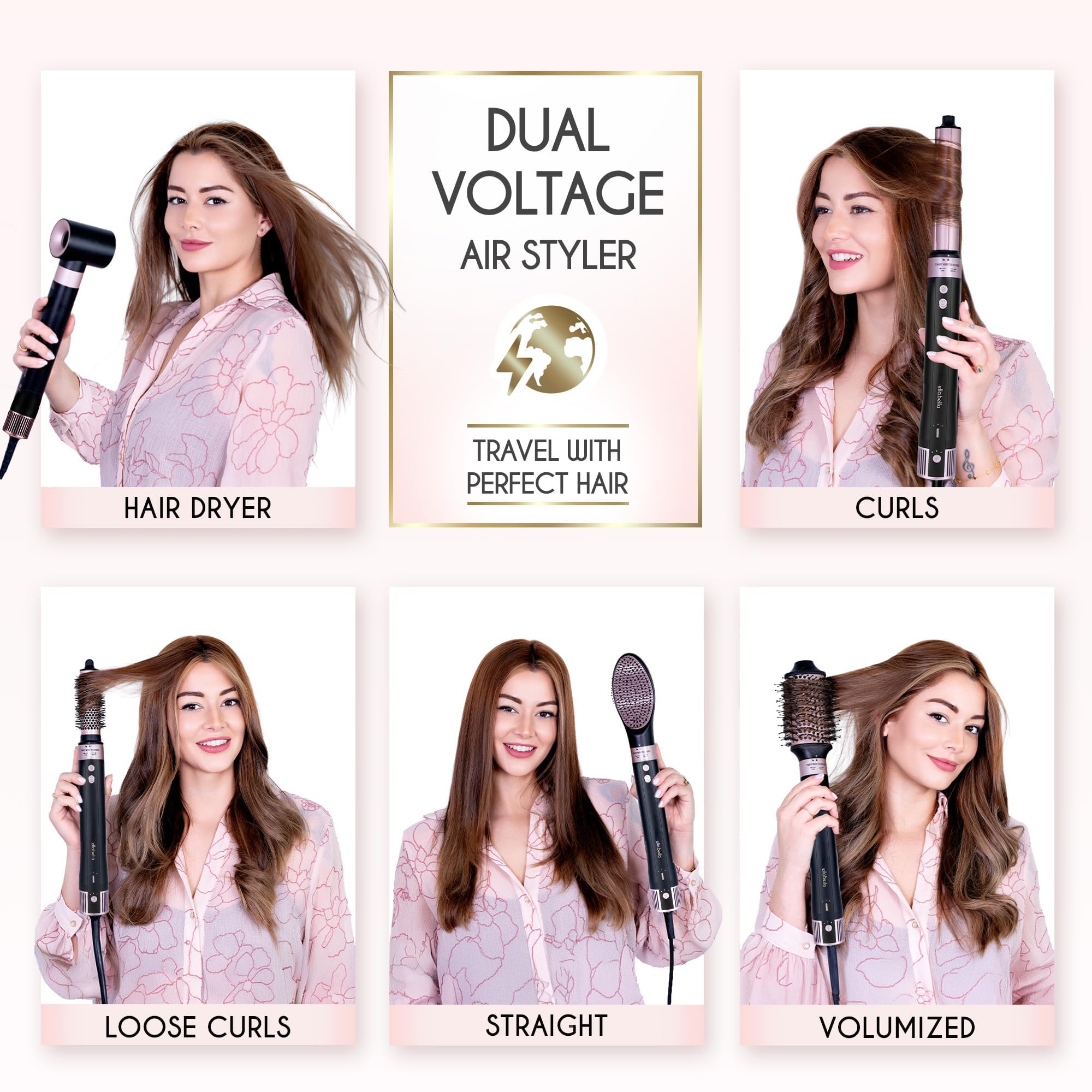 ELLA BELLA Auto-Wrap curling iron 32mm creating natural-looking curls