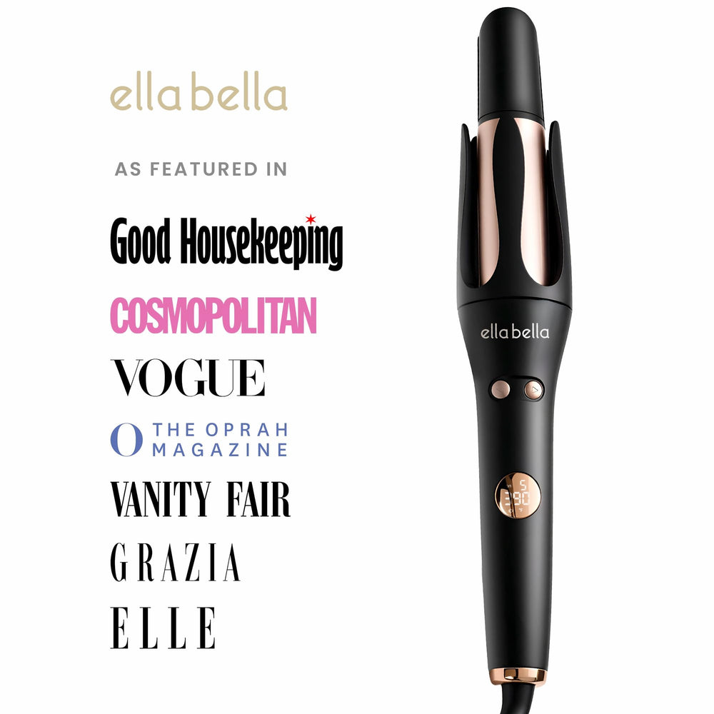 ELLA BELLA ceramic technology protects hair while styling with even heat.
