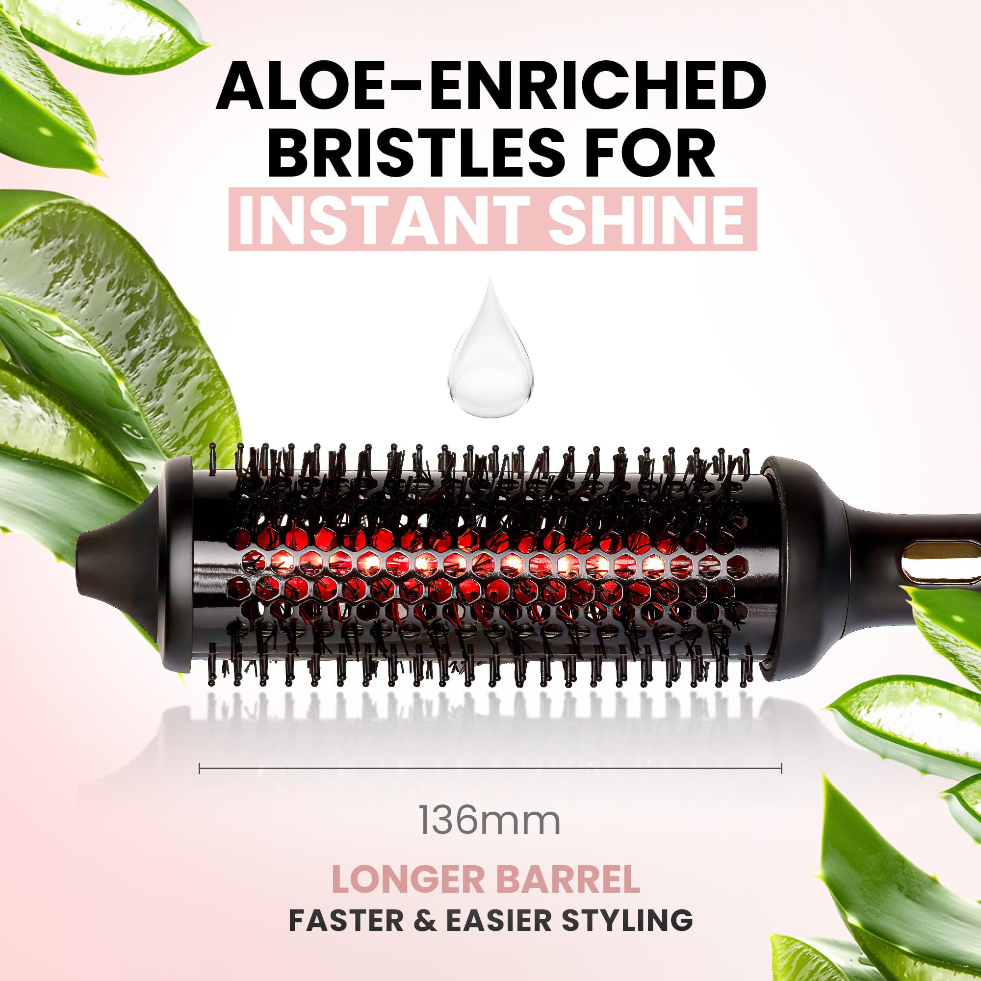 ELLA BELLA fast heat ceramic barrel supports quick, even styling.