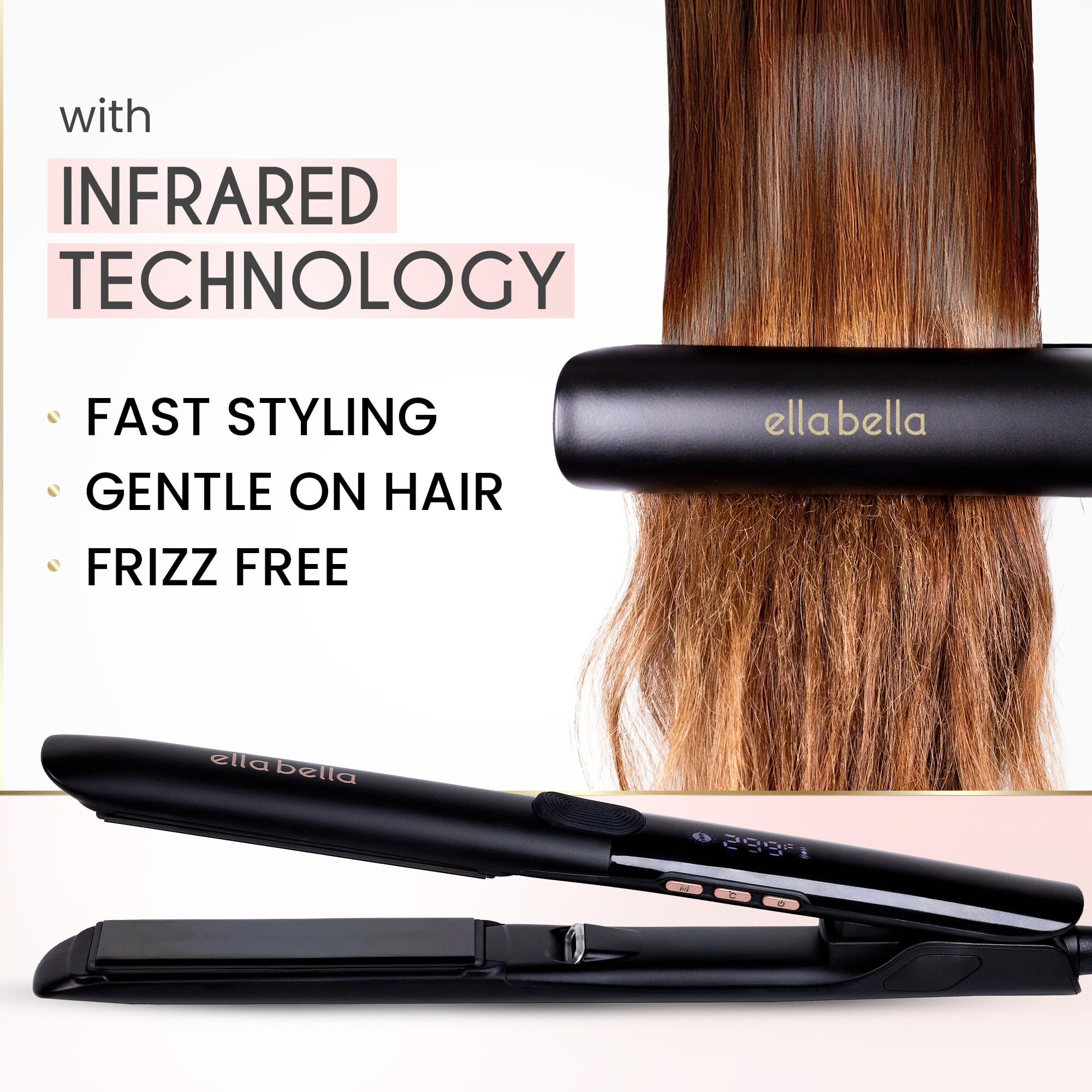 Slim, compact design facilitates easy handling during styling sessions.
