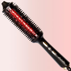 ELLA BELLA heated round brush infrared focus for inside-out heating and smooth shine.