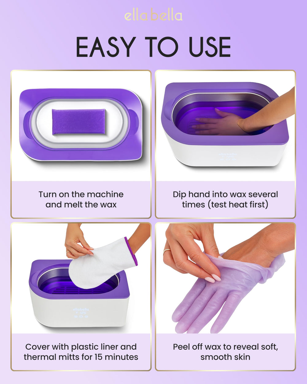 ELLA BELLA at-home spa setup with easy operation