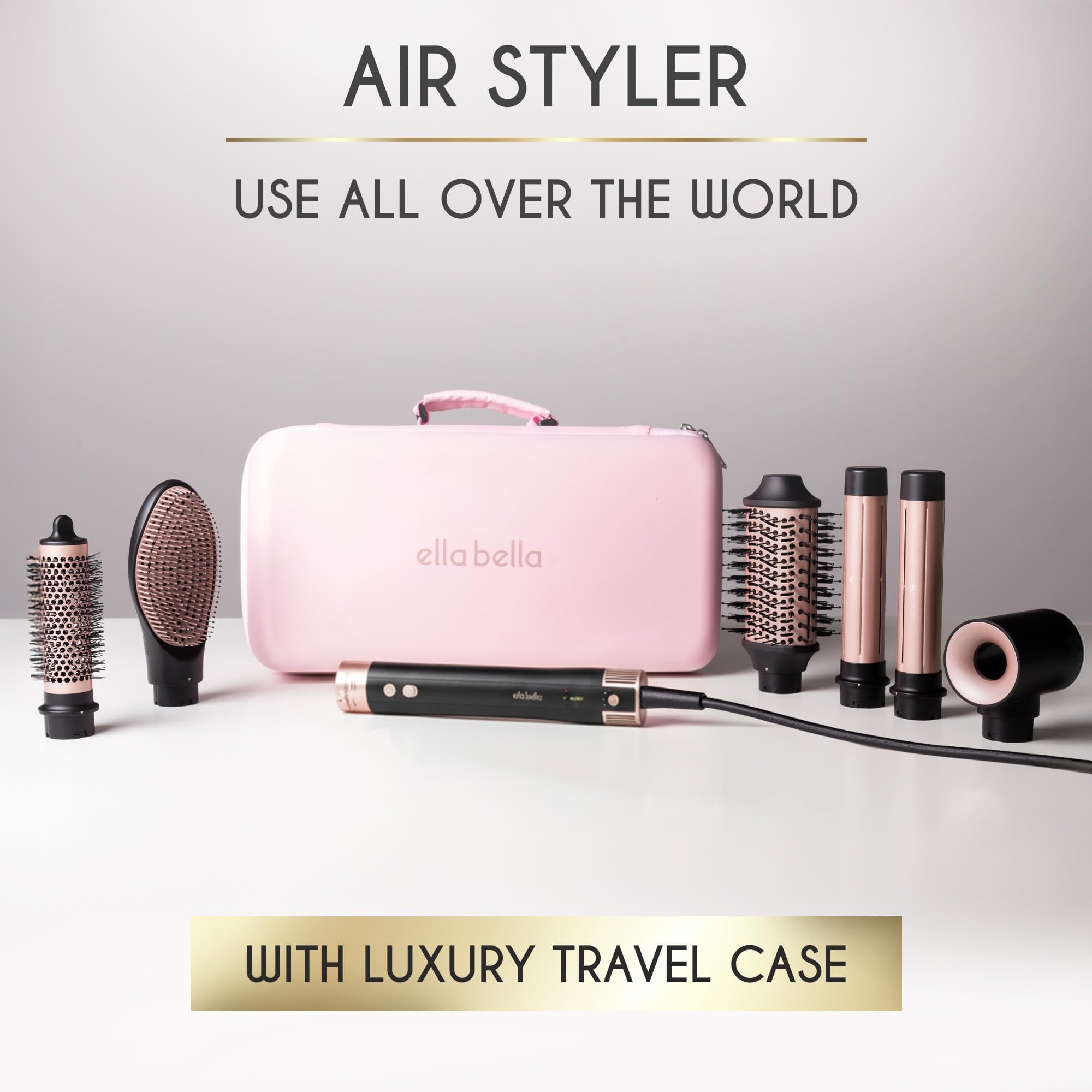 ELLA BELLA dual-voltage feature for worldwide use with adapters