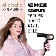 ELLA BELLA ionic hair dryer with magnetic nozzle for versatile styling options