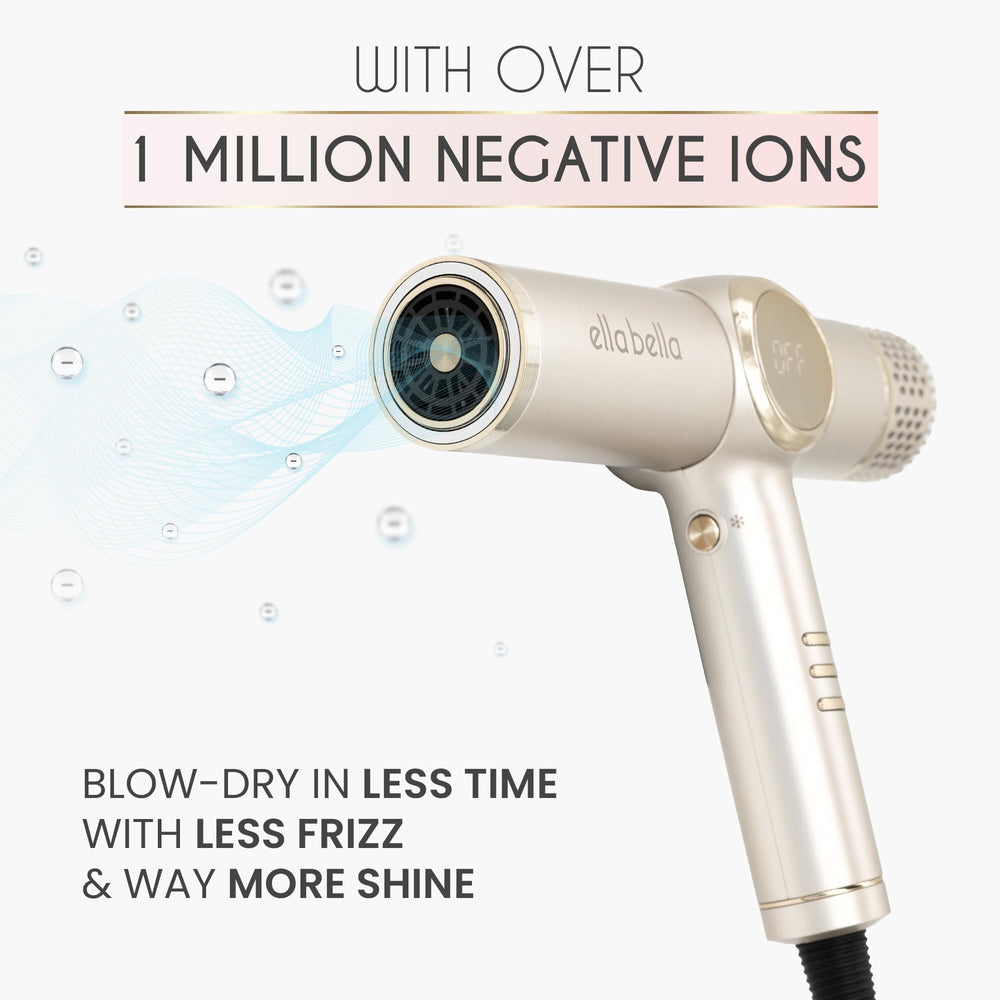 ELLA BELLA three magnetic nozzles enable versatile styling options.