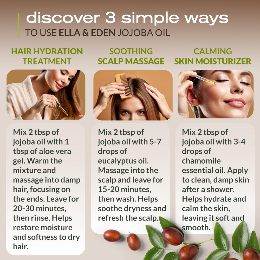 Cuidado de la piel con Aceite de Jojoba de Ella y Eden